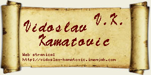 Vidoslav Kamatović vizit kartica